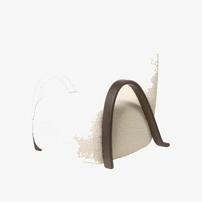 Made in Design Buur Padded armchair textile white / Bouclé fabric - Ferm Living