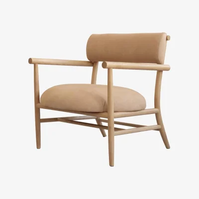 Made in Design Nama Lounge armchair leather wood beige - 101 COPENHAGEN
