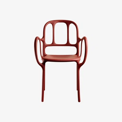 Made in Design Milà Stackable armchair - Plastic by Magis Red