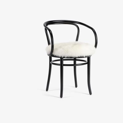 Made in Design Wiener Stuhl Armchair - / Sheepskin seat - 1904 reissue by Wiener GTV Design White