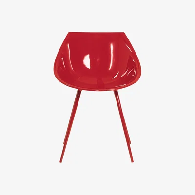 Made in Design Lago Armchair - Lacquered polyurethan & metal legs by Driade Red