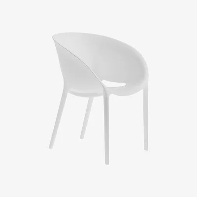 Made in Design Soft Egg Stackable armchair - Polypropylen by Driade White