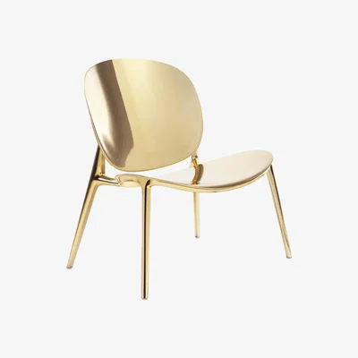 Made in Design Be Bop Low armchair - / Indoor by Kartell Gold/Metal