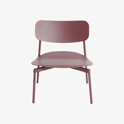 Made in Design Fromme Stackable low armchair - / Aluminium by Petite Friture Red