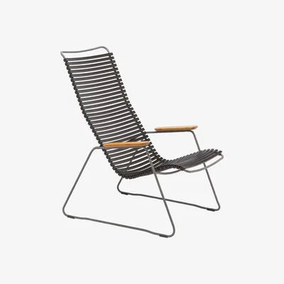 Made in Design Click Lounge Low armchair - High backrest by Houe Black