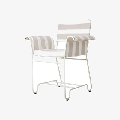 Made in Design Armchair Tropique textile / Without fringes - Fabric / Matégot, 50s reissue - Gubi