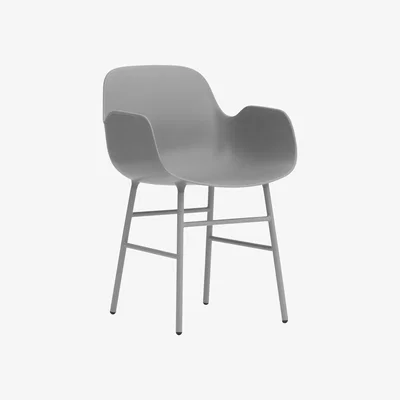 Made in Design Form Armchair - Metal leg by Normann Copenhagen Grey