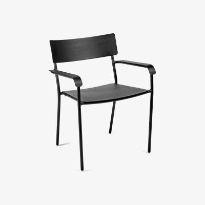 Made in Design August Stackable armchair - / Aluminium by Serax Black
