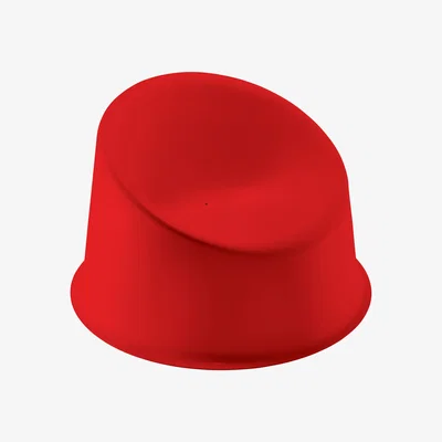 Made in Design Panto Pop Low armchair - By Panton 1969 by Verpan Red