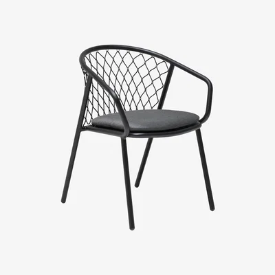 Made in Design Nef Armchair - / Metal & polyester by Emu Black