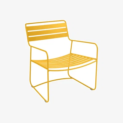 Made in Design Surprising Lounger Low armchair metal yellow / Metal - Fermob