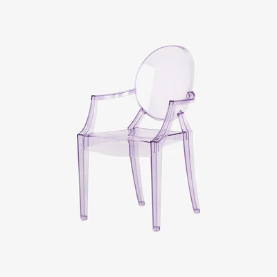 Made in Design Lou Lou Ghost Children armchair by Kartell Purple