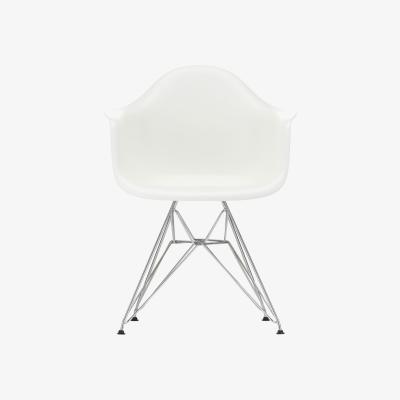 Made in Design DAR - Eames Plastic Armchair Armchair - / (1950) - Chromed legs by Vitra White