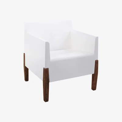 Made in Design Kubrick Armchair by Serralunga White/Natural wood