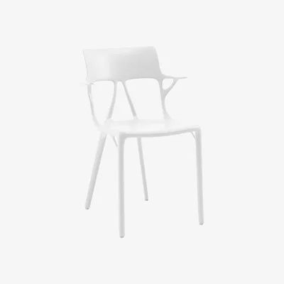 Made in Design A.I Stackable armchair - / Designed by artificial intelligence by Kartell White