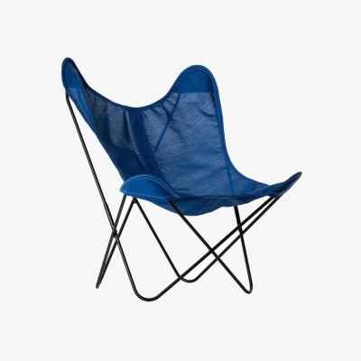 Made in Design AA Armchair textile blue / Batyline cloth Eden - Reissue 1938 - AIRBORNE
