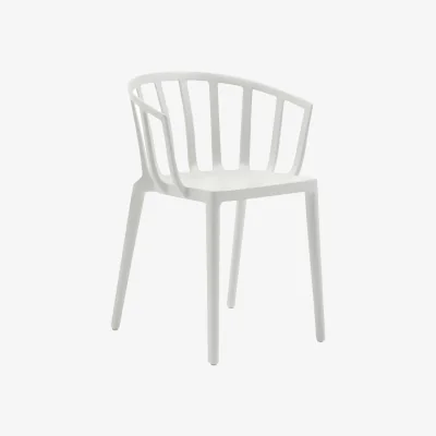 Made in Design Venice Stackable armchair plastic material white - Kartell