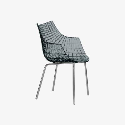 Made in Design Meridiana Armchair - Polycarbonate / 4 legs by Driade Grey