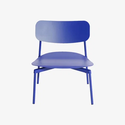 Made in Design Fromme Stackable low armchair - / Aluminium by Petite Friture Blue