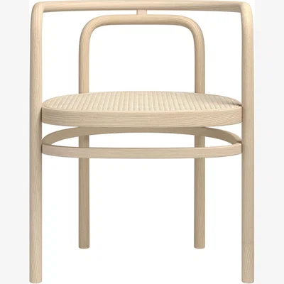 Made in Design PK15 Armchair natural wood / Poul Kjærholm, 1979 - Cane seat - Fritz Hansen