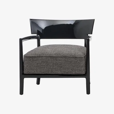 Made in Design Cara Fancy Padded armchair - / Tissu by Kartell Black
