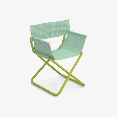 Made in Design Snooze Directeur Folding armchair - / Fabric & Metal by Emu Green
