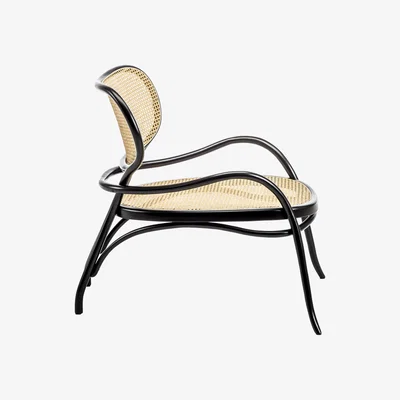Made in Design Lehnstuhl Low armchair - / Wood & teak by Wiener GTV Design Black
