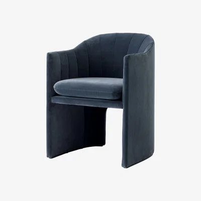 Made in Design Loafer SC24 Padded armchair - / Small - Velvet by &tradition Blue