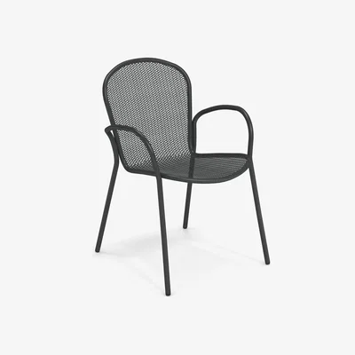 Made in Design Ronda XS Armchair - / L 58 cm by Emu Grey/Metal