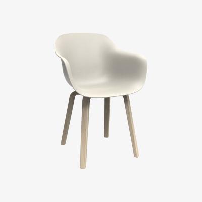Made in Design Substance Armchair - Polypropylene & wooden feet by Magis White/Natural wood