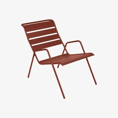 Made in Design Monceau Low armchair - / Stackable by Fermob Red/Brown