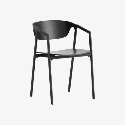 Made in Design S.A.C. Stackable armchair - Metal & wood by Woud Black