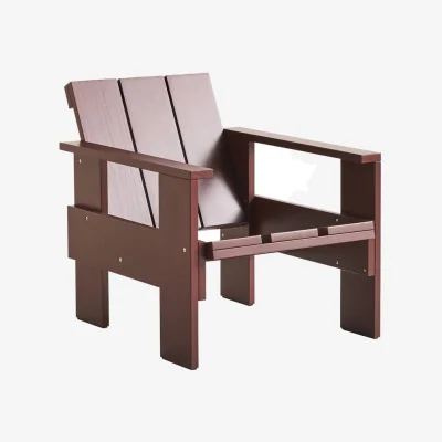 Made in Design Crate Lounge armchair wood red / Gerrit Rietveld - Wood - Hay