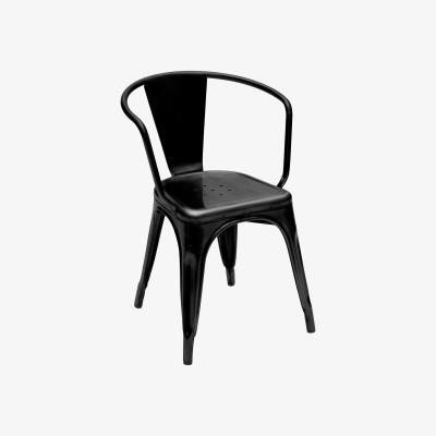 Made in Design A56 Armchair - Steel - Shinny color by Tolix Black