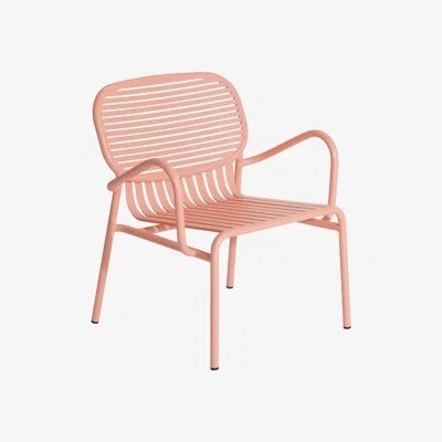 Made in Design Week-End Low armchair - / Stackable - Aluminium by Petite Friture Pink