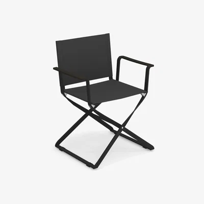 Made in Design Ciak Folding armchair - / ABS armrests by Emu Black
