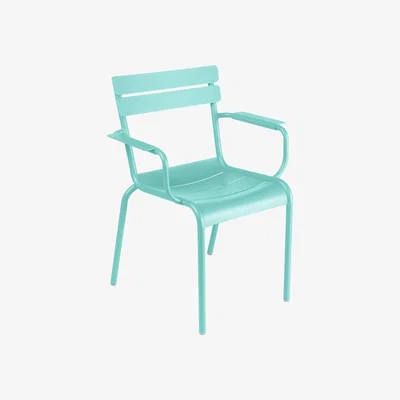Made in Design Luxembourg Stackable armchair - Metal by Fermob Blue