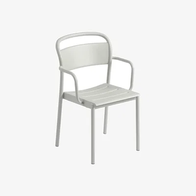 Made in Design Linear Stackable armchair metal grey / Steel - Muuto