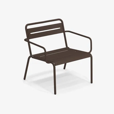 Made in Design Star Stackable low armchair - / Metal by Emu Brown