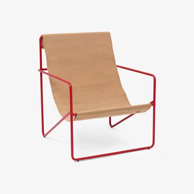 Made in Design Desert Armchair - / Red structure - Recycled plastic bottles by Ferm Living Beige