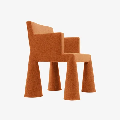 Made in Design V.I.P. Chair Armchair on casters by Moooi Orange