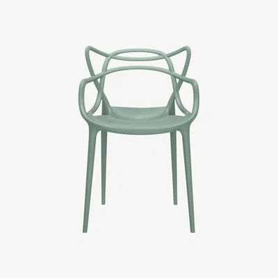Made in Design Masters Stackable armchair - Plastic by Kartell Green