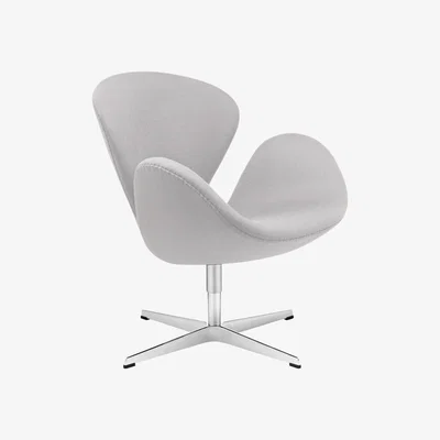 Made in Design Swan chair Swivel armchair - Fabric version by Fritz Hansen Grey