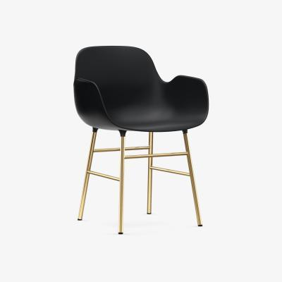 Made in Design Form Armchair - / Brass foot by Normann Copenhagen Black/Gold