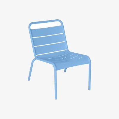 Made in Design Luxembourg Lounge chair metal blue / Low seat - Fermob