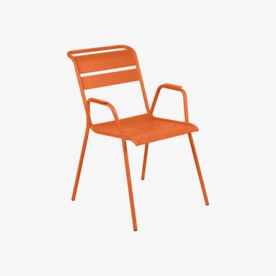 Made in Design Monceau Stackable armchair - / Metal by Fermob Orange