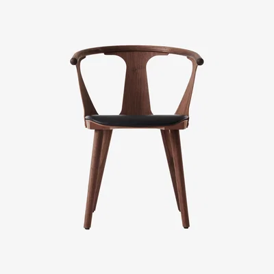 Made in Design In Between SK2 Armchair - / Walnut & leather seat by &tradition Natural wood