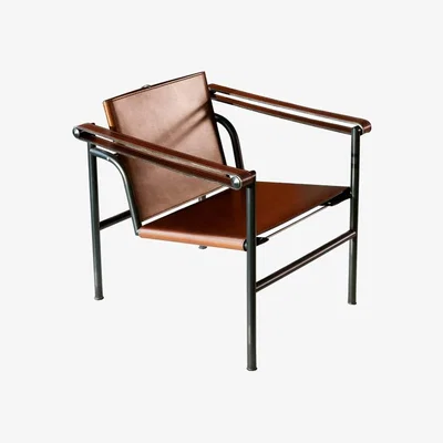 Made in Design Armchair  leather à dossier basculant - LC1 / 1928, Le Corbusier, P.Jeanneret, C. Perriand - CASSINA
