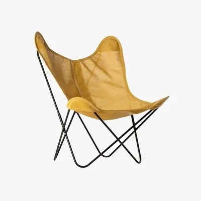 Made in Design AA Armchair textile yellow / Batyline cloth Eden - Reissue 1938 - AIRBORNE
