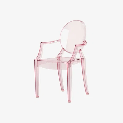 Made in Design Lou Lou Ghost Children armchair by Kartell Pink